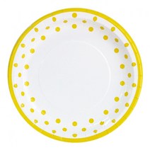일음쇼핑^^*m9in 도트라인접시(골드) 테이블용품 행사용 예쁜일회용 생일파티 종이 예쁜 플레이트일medi^*^, ab*^^선택없는