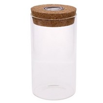 라운드 유리 병 11/12cm 글로브 테라리움 컬러풀한 LED 조명 코르크 마이크로 풍경 생태 야간, 01 Jar-6.5x12cm