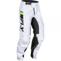 Fly Racing 2024 성인용 키네틱 팬츠 딥 퍼플/화이트/하이비스, 40, White/Black/Hi-vis