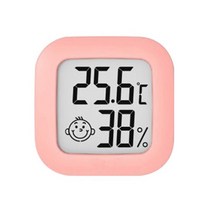 LCD 디지털 온도계 습도계 온도 습도 센서 미터 자동차 실내 가정 벽 모니터, Pink