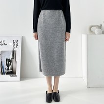 데일트 여성 밴딩 스판 트임 h라인 롱 스커트