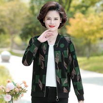 MOSAIRATION엄마옷 봄옷 코트 중년 여자 봄 상의 중년 빅사이즈 여자 야구복 점퍼