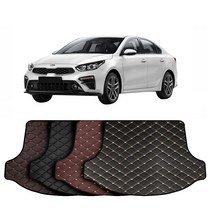 기아 K3 GT (5도어/플러스) 맞춤 가죽 에디션 트렁크매트+뒷열 등받이커버 풀세트 차박 캠핑, 블랙