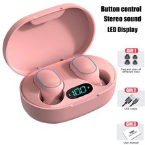 X15 무선 헤드폰 E7S 블루투스 이어폰 A6S 스포츠 헤드셋 K10 음악 G11 게임용 인이어 미니 버드 USB, 02 Pink-E7S