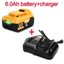 디월트충전기 호환 Bonadget-Dewalt DCB200 교체용 배터리 20V 4.0Ah/6.0Ah Dewalt 18V/20V 툴 + 충전기, 05 6.0Ah and charger