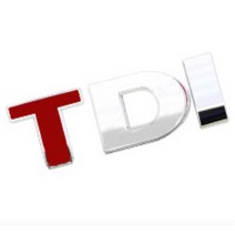 폭스바겐 TDI TSI 엠블럼 튜닝 로고 스티커 뱃지 데칼 뒷범퍼 셀프 남편선물 본네트 악세사리 차 뒷타이어옆 트렁크 운전석 컬러감좋은 조수석 본내트, TDI I레드대형
