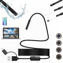 배관내시경카메라 자동차 내시경 카메라 3.9/5.5/7/8mm Usb c 파이프 보어스코프 전자 엔진 실린더 미니 검사 전화용, [01] 1m, [06] 7mm hard-480P