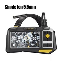 고성능 ENWOR 45 인치 산업용 내시경 듀얼 카메라 IPS 스크린 세미 리지드 케이블 IP68 방수 렌즈 검사 보어스코프 55mm, [04] Single 55mm, 04 Single 5.5mm_01 2m