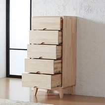 게랑리 편백나무 5단 서랍장, 색상:원목