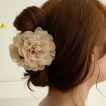 키메라제이 꽃송이 플리츠 올림머리 헤어 집게핀 5color