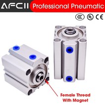 공압 에어 실린더 SDA -S 암나사 자석 실린더 소형 복동 박형, 03 Stroke 15mm_02 Bore 16mm