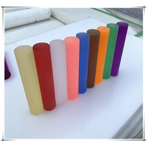 프로스트 컬러 아크릴 지그 소 퍼즐 장난감 스틱 led 부품 홈 장식 아이의 선물 계산 막대 작은 액세서리, 황, 높은 100mm 10pcs