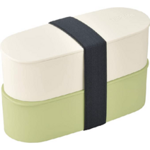 써모스 2단 도시락통 런치박스 600ml 그린, 1개