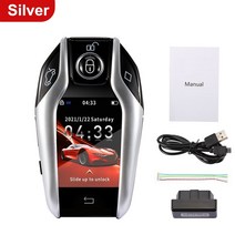 스마트키 범용 개조된 TK800 스마트 키 LCD 화면 BMW/포드/벤츠/도요타/포르쉐/혼다/기아 원격 자동차 열, 02 Silver_01 English