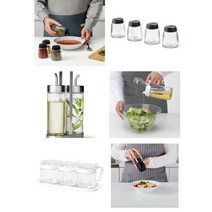 이케아 오일/식초용기 양념통 향신료분쇄기, 베르코리 양념통3개(904.043.27)