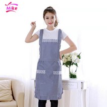 Mike 프린세스 프릴 주방 레스토랑 카페 여자 앞치마, 청록색, 1개