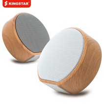 자작스피커 우드 나무 인테리어 그레인 무선 블루투스 스피커 휴대용 미니 서브우퍼 스테레오 스피커 지원 tf aux usb alexa 스피커, 하얀