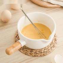 도자기저그 베이킹 세라믹 핸들 시럽 샐러드 라떼 그릇 믹싱, 520ML 왼쪽 입
