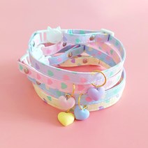 강아지 고양이 애견 하트 가벼운 예쁜 목걸이 인식표, 하트 핑크