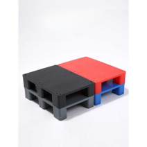 소형 파레트 플라스틱 슈퍼마켓 빠레트 창고 물류보관, 80cmx80cmx12cm 그레이