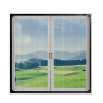 실외기방충망 에어컨 모기장 간단 편리 설치 루버창, 망망흰색프레임흰색그물70x90cm