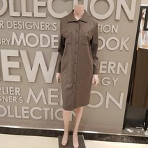 BCBG NC13 멜리나 포켓 셔츠 모직 원피스 B2D9O606