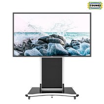 이동식대형tv거치대 65~98인치 전자칠판스탠드 삼성lg중소호환 YJMS-1W, 기본형, 실버
