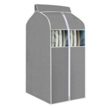 행거덮개 행거가리개 행거 커버 행거천 원룸 옷방 드레스룸 먼지 롱코트 밍크 보관 하게, 60x48x120cm_베이지