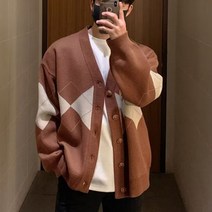 남성 간절기 오버핏 가디건 데일리 패션 겉옷 아우터