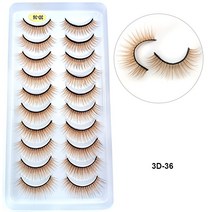 Makone 상표등록 속눈썹 진한 갈색 커피 속눈썹 자연 컬 부드러운 낙타 특수 효과 무대 xn, 갈색1