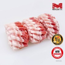 [미트클럽스토어] 국내산 돼지고기 벌집삼겹살 칼집 구이용 1팩 500g (냉장), 1개