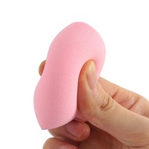 사선컷 윤광 물방울퍼프 핑크 팩트 쿠션 메이크업스펀지 테크니컬 물광