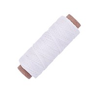[갈색가죽] 가죽공예 왁스실 화이트 가죽실 초실 0.8mm 50m 150D, 하늘색
