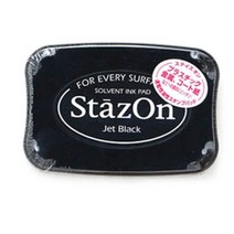 StazOn 츠키네코 유성스탬프 잉크 글래스용 SZ-31, Jet Black, 2개