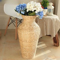 인테리어 대형 라탄 빅사이즈 왕골화병, 검은꽃피파병