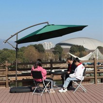 전원주택 마당 초대형 그늘막 인테리어 원형파라솔 차박 정원 시골집 카페 야외용 감성, 1개, 파라솔 전용물통받침대(블랙)