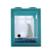 세남자바스켓 국산 마리모 키우기 4구 북극의꿈 DIY 블럭 세트, 북극곰+4구블럭(레트로블루)