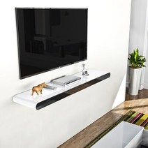 아트박스/저스트월 라운드 하이그로시 미디어선반-120 (3종/택1), 블랙:D20