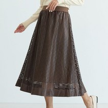 아나카프리 아나카프리 비하이브 펀칭 레더 스커트_CPS2FSK030A