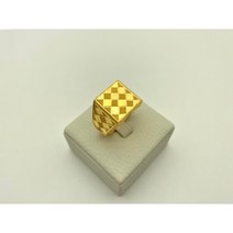 PURE GOLD 24K 순금 5돈 남성 체크 반지