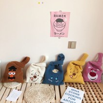 맘커플 캐릭터 뽀글이 양털 손가방 기저귀 파우치 유모차 겨울 가방 아동 미니 에코백 9종, 찰리