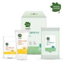 그린핑거 야외놀이 선크림 선밤 +클렌징티슈30매, 선밤20g+티슈30매