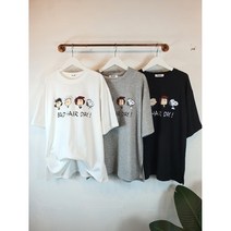 윤스토어 여름 남여공용 헤어데이 스누피 티셔츠