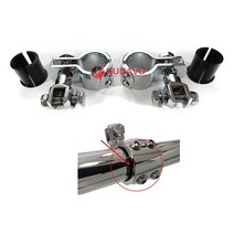 GUDAVO 조절 가능한 하이웨이 바 풋페그 마우팅 키트 클램프 컨트롤 3.2cm 1-1 4인치 및 2.5cm 1인치 엔진 가드 튜빙에 적합 할리 데이비슨 혼다 야마하 가와사키 스