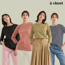 23SS 최신상 셈플리체 코튼 스판 7부 티셔츠 4종