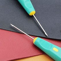 후크식 송곳 가죽 가방끈 구멍 허리띠 벨트 뚫기 천막 펀치 뚫는도구 핀 바늘 일자형