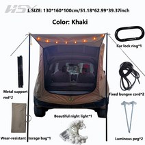 car Truck tent 태양 보호소 suv 텐트 auto canopy 휴대용 캠퍼 트레일러 텐트 옥상 car awning 야외 캠핑, 카키 L 사이즈
