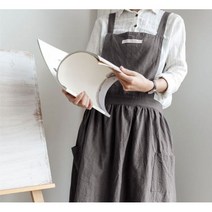 어린이집앞치마/유치원앞치마/린넨앞치마/모던앞치마, 베이지, 1개