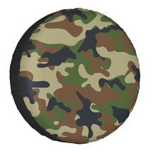 그린 브라운 군사 위장 스페어 휠 타이어 커버 랜드 크루저 프라도 육군 정글 카모 RV SUV 4WD 차량용, 08 8_01 14 inch