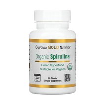 캘리포니아 골드 뉴트리션 CGN 스피루리나 500mg 60정 엽록소 피코시아닌 카로티노이드
